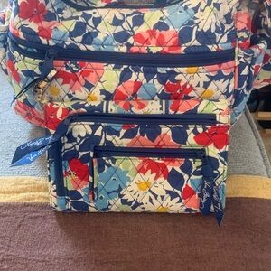 Vera Bradley quilted floral tote bag-matching wallet